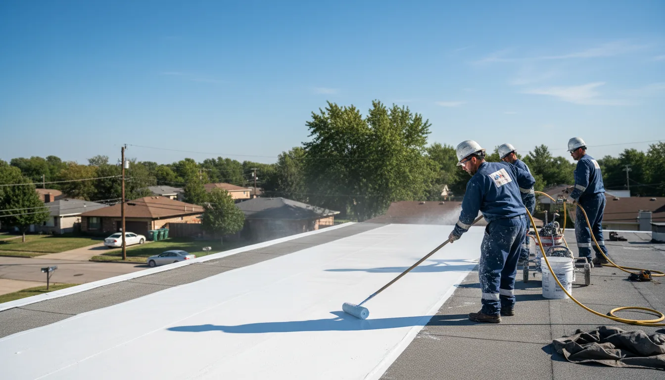Commercial roof coating in Tiskilwa, IL near me